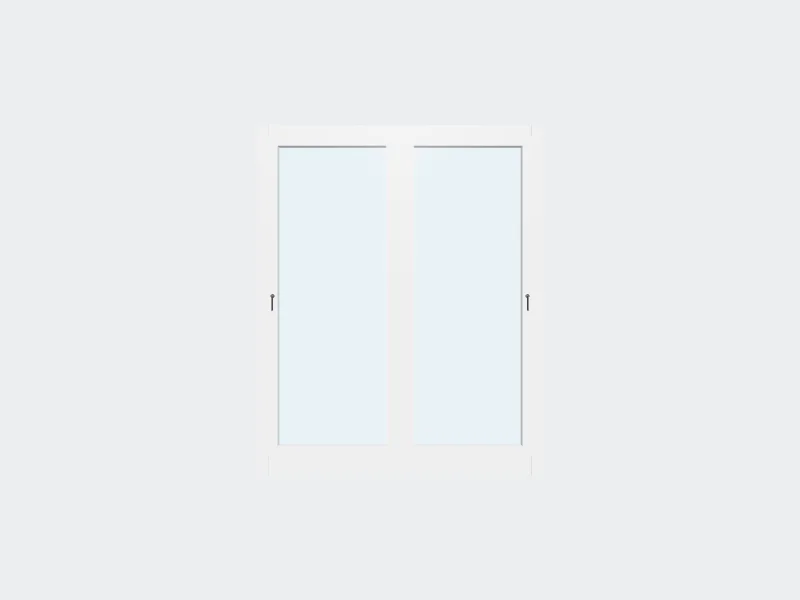 Porte-fenêtre PVC — Vue 3D