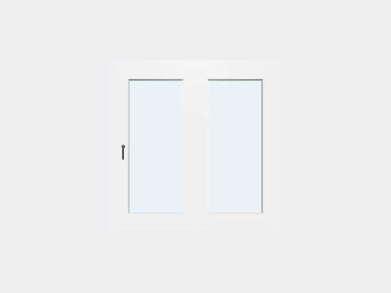 PVC Sliding Window — 3D view