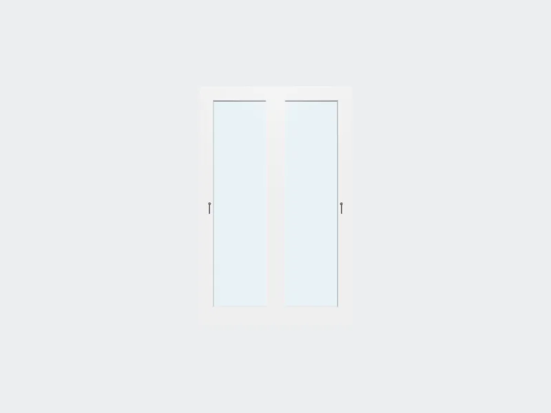 PVC Double Entrance Door — 3D view