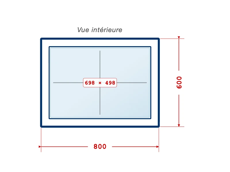 Dessin technique — Fenêtre PVC Fixe