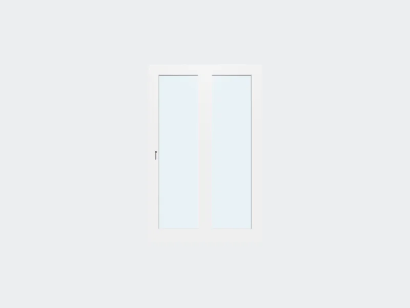 Porte-fenêtre PVC Coulissante — Vue 3D